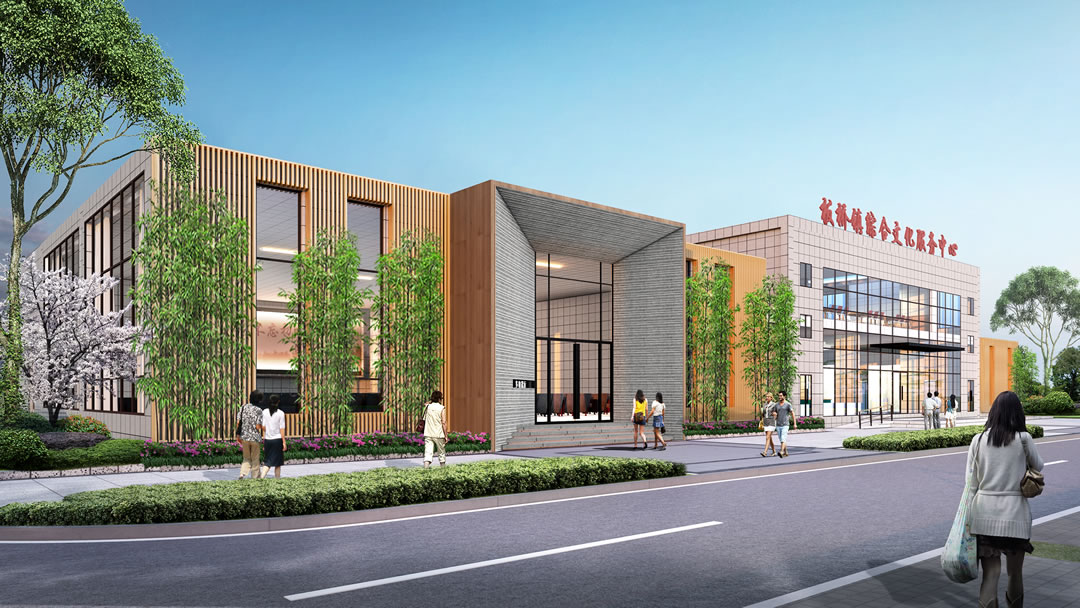 板桥镇文化馆建筑设计